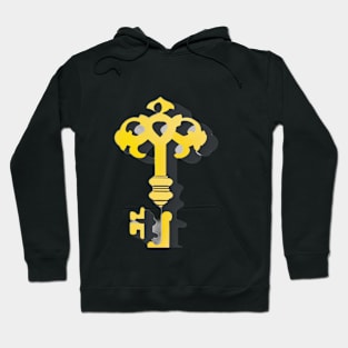 Unique Golden Key Silhouette Design No. 485 Hoodie